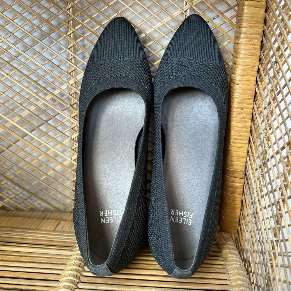 Eileen Fisher Kiss Stretch Knit Pump Heels Gray Size 9 - Picture 7 of 7